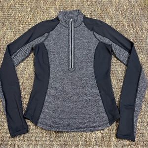 Lululemon Run: U-Turn Pullover Sweatshirt Mini Check Pique Black White Size 8